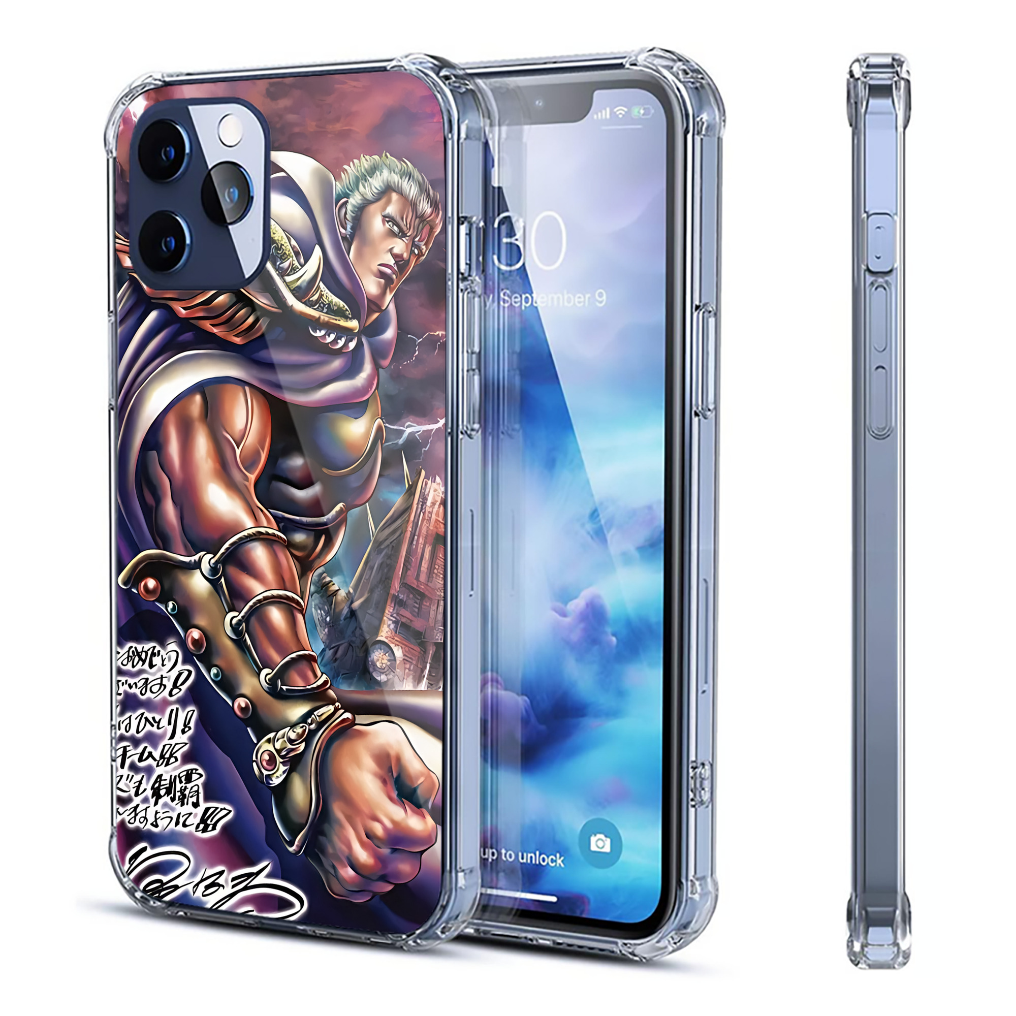 （画像用） 北斗の拳 Fist of the North Star 【iPhone 12シリーズ対応】透明スマホケース（クリアソフトケース）